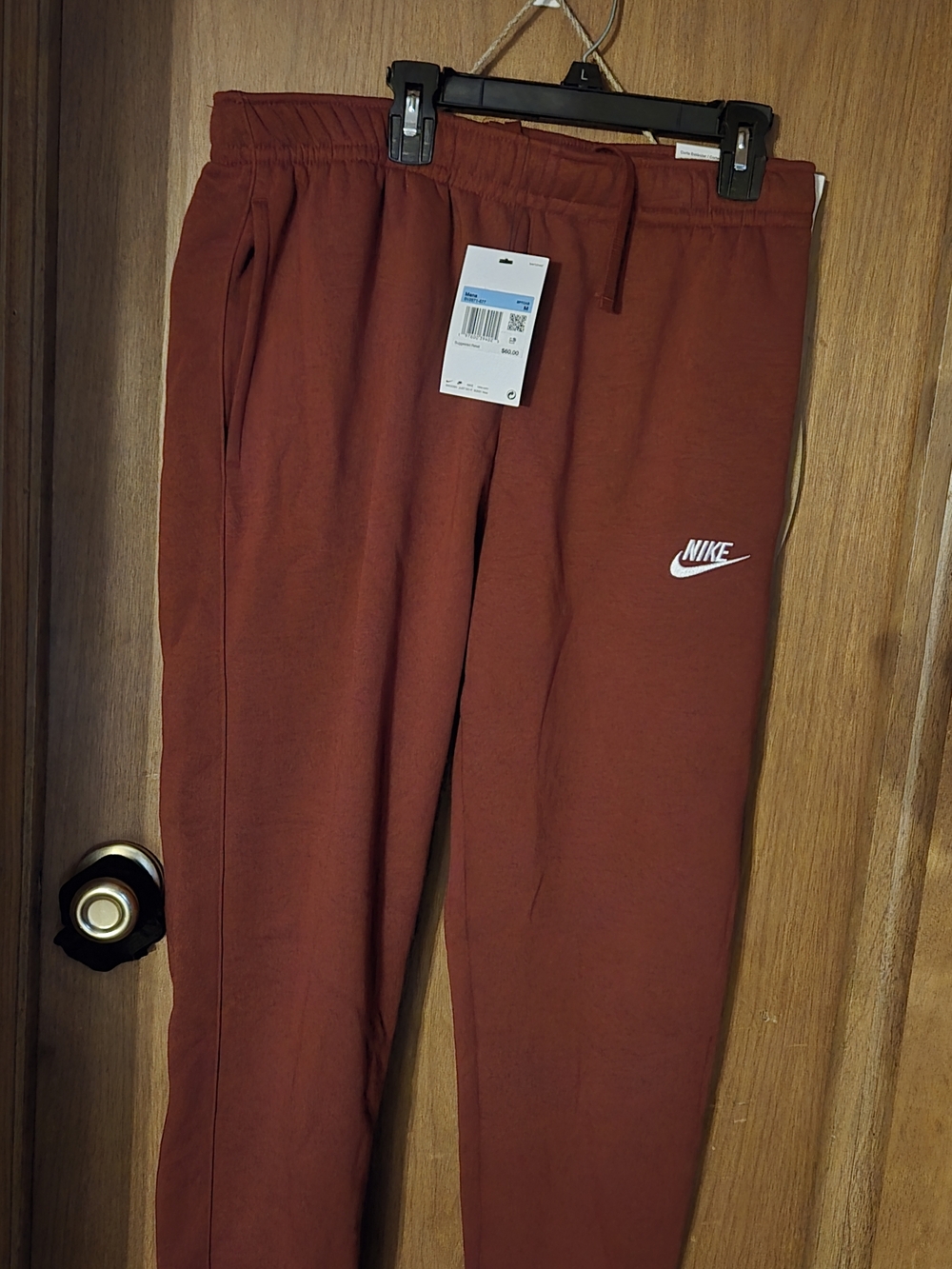 Nike Burnt Orange Sweatpants with Logo Tag